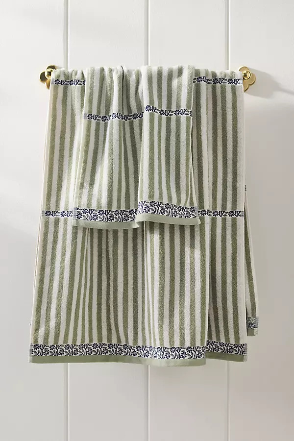 Evita Cotton Striped Woven Towel Collection | Anthropologie (US)