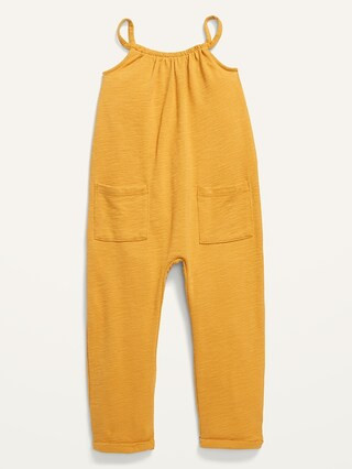 Sleeveless Textured-Knit Jumpsuit for Toddler Girls | Old Navy (US)