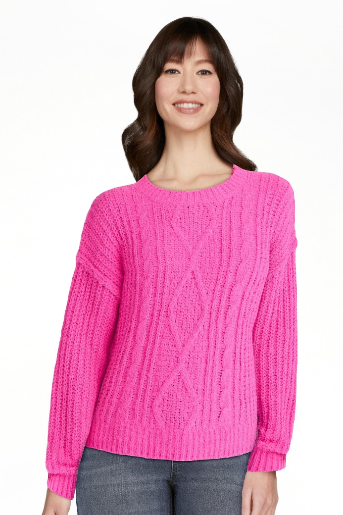 No Boundaries Cable Knit Sweater, Midweight, Women's | Walmart (US)