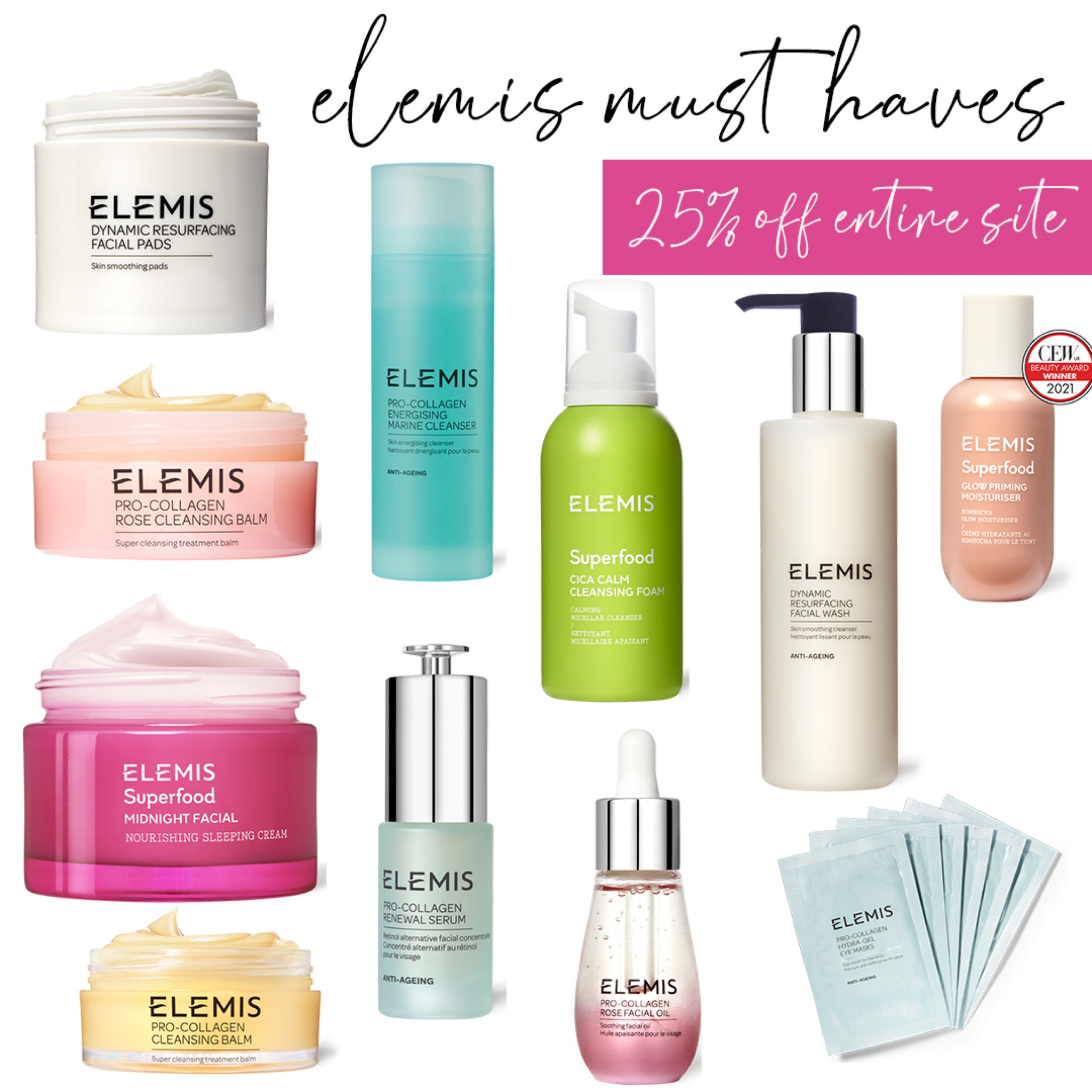 Elemis must haves! 25% off the entire site! Use code LTK25 at checkout 

#LTKSale #LTKbeauty #LTKsalealert