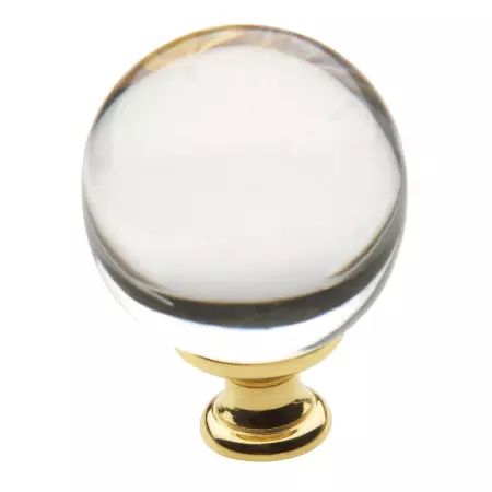 Baldwin 4302260 Polished Chrome Crystal 1-3/8 Inch Diameter Round Cabinet Knob from the Estate Colle | Build.com, Inc.