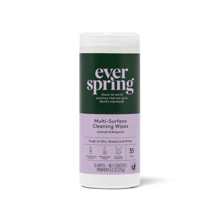 Lavender & Bergamot Multi Surface Cleaning Wipes - 35ct - Everspring™ | Target