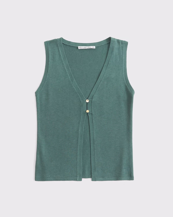 Women's V-Neck Cutaway Sweater Vest | Women's Tops | Abercrombie.com | Abercrombie & Fitch (US)