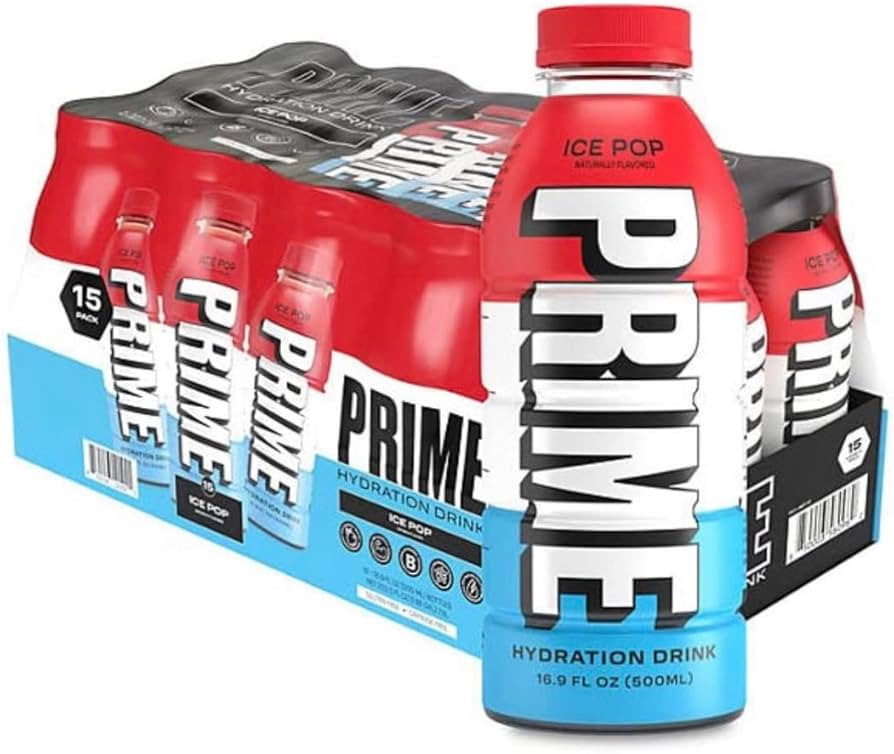 Prime Hydration Drink Sports Beverage "ICE POP," Naturally Flavored, 10% Coconut Water, 250mg BCA... | Amazon (US)