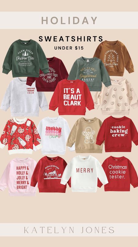 sweatshirts for toddlers / sweatshirts under $15 for the holidays / holiday style / holiday fashion / christmas sweaters / christmas style / amazon christmas sweaters / amazon holidays 

#LTKSeasonal #LTKHoliday #LTKstyletip