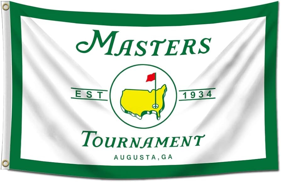 Masters Flag 3x5Ft Indoor Outdoor Golf Banner Home Garden Decoration Wall Flags (White) | Amazon (US)
