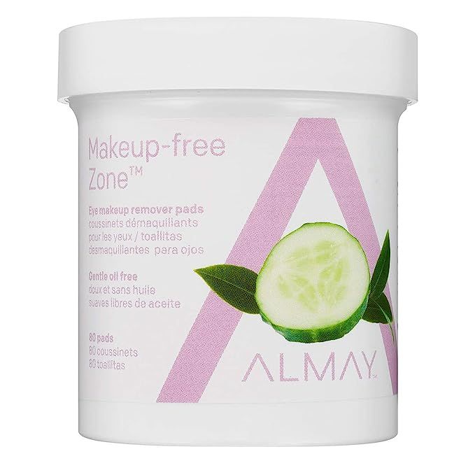 Almay Oil Free Gentle Eye Makeup Remover Pads, Hypoallergenic, Cruelty Free, Fragrance Free, Opht... | Amazon (US)
