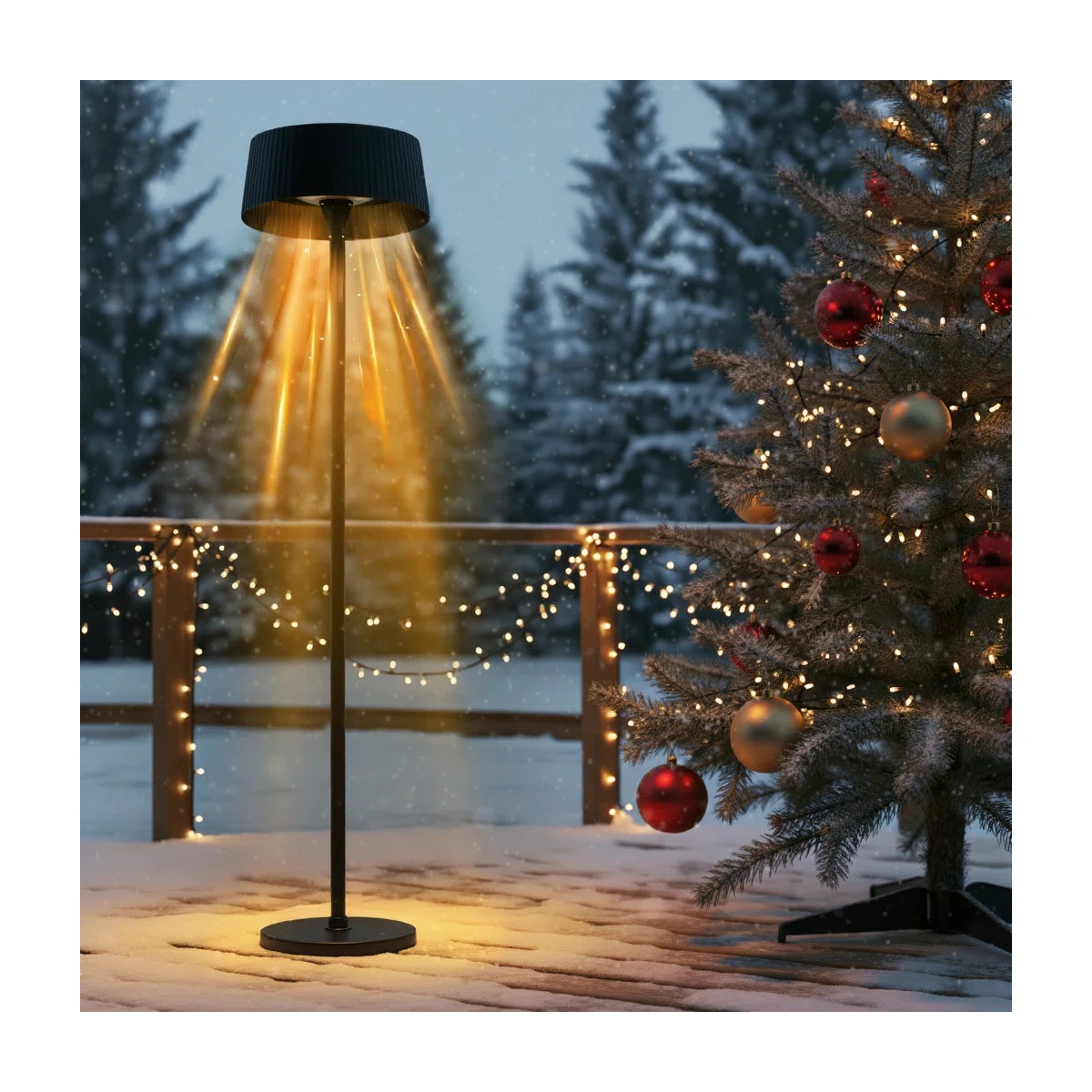 1500W Freestanding Patio Heater With Waterproof Ip55, Tip-Over Protection And Fabric Cover,Black | Wayfair North America