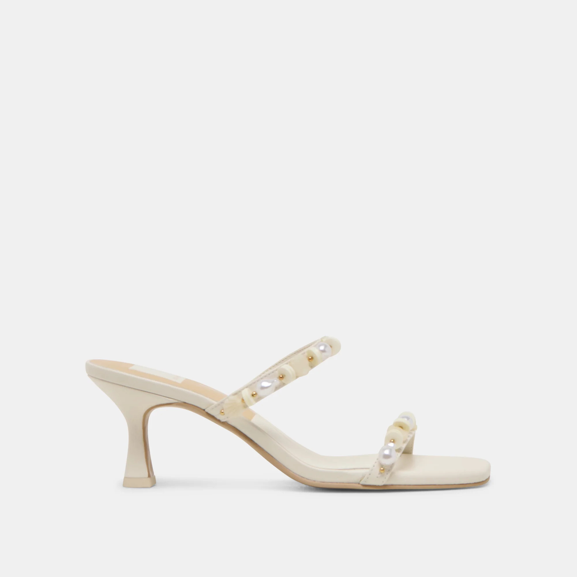 GRASON HEELS WHITE LEATHER | DolceVita.com