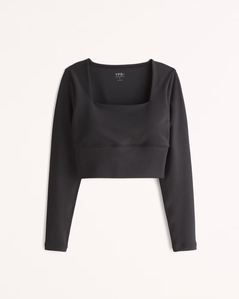 YPB sculptLUX Long-Sleeve Slim Squareneck Top | Abercrombie & Fitch (US)