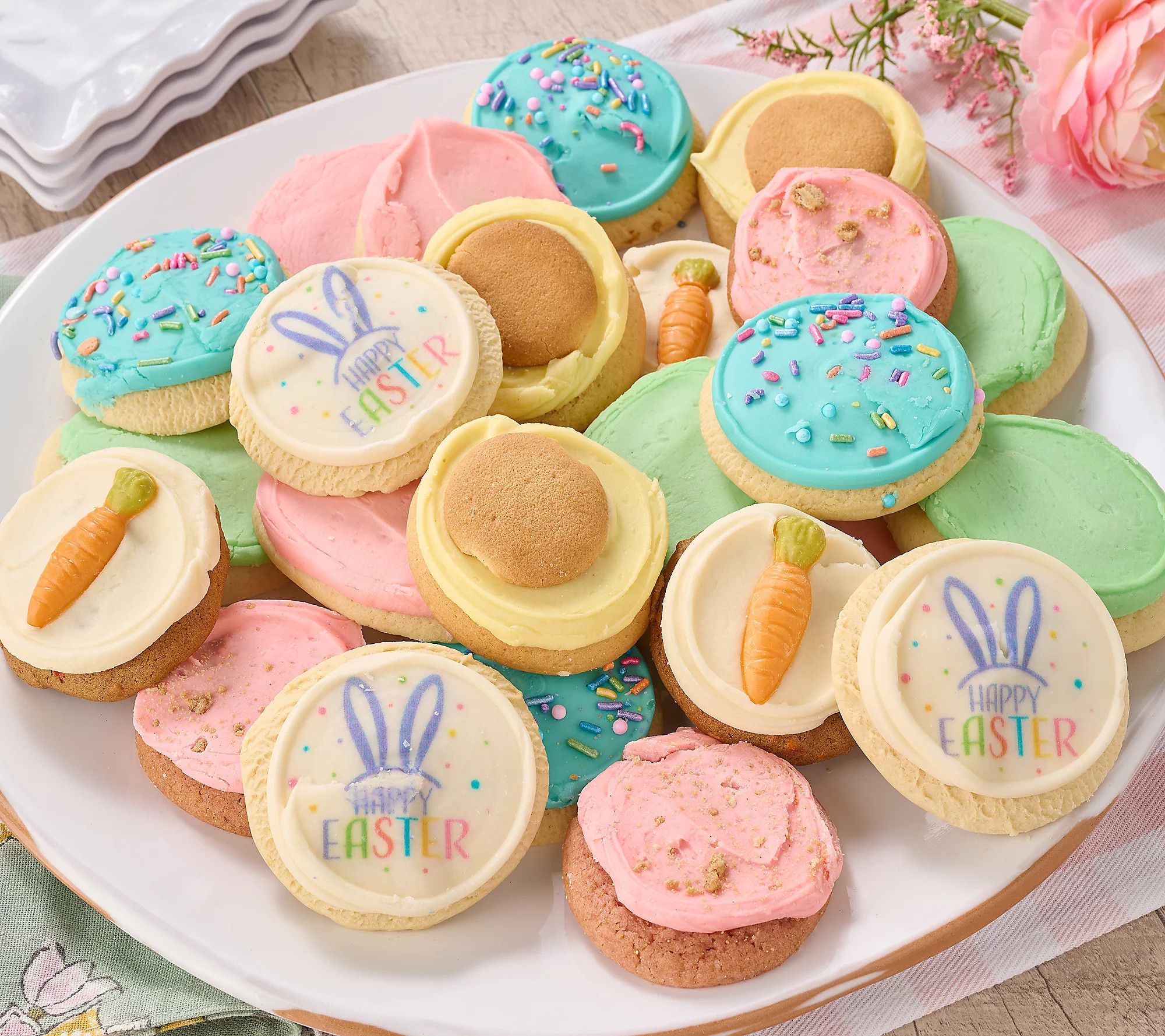 A-D Cheryl's 24 Piece Easter Frosted Cookies Auto-Delivery | QVC