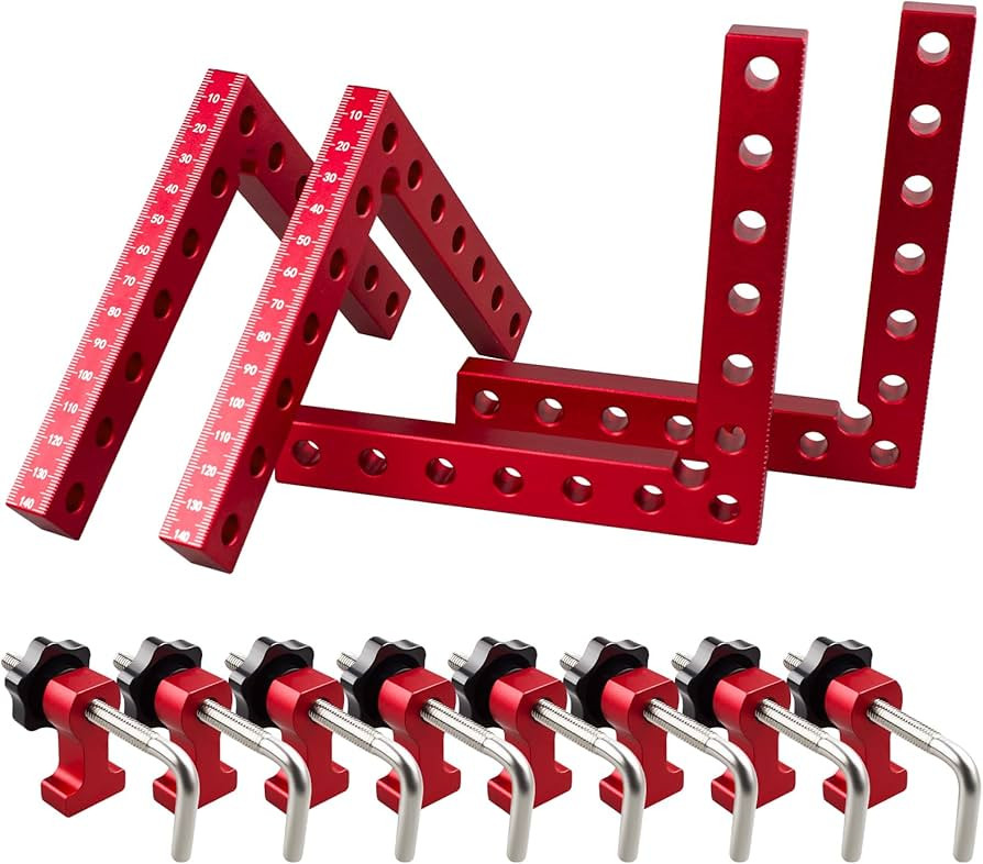 Corner Clamps for Woodworking,4 Pack 90 Degree Clamps Woodworking Right Angle Clamps5.5"x 5.5"Alu... | Amazon (US)
