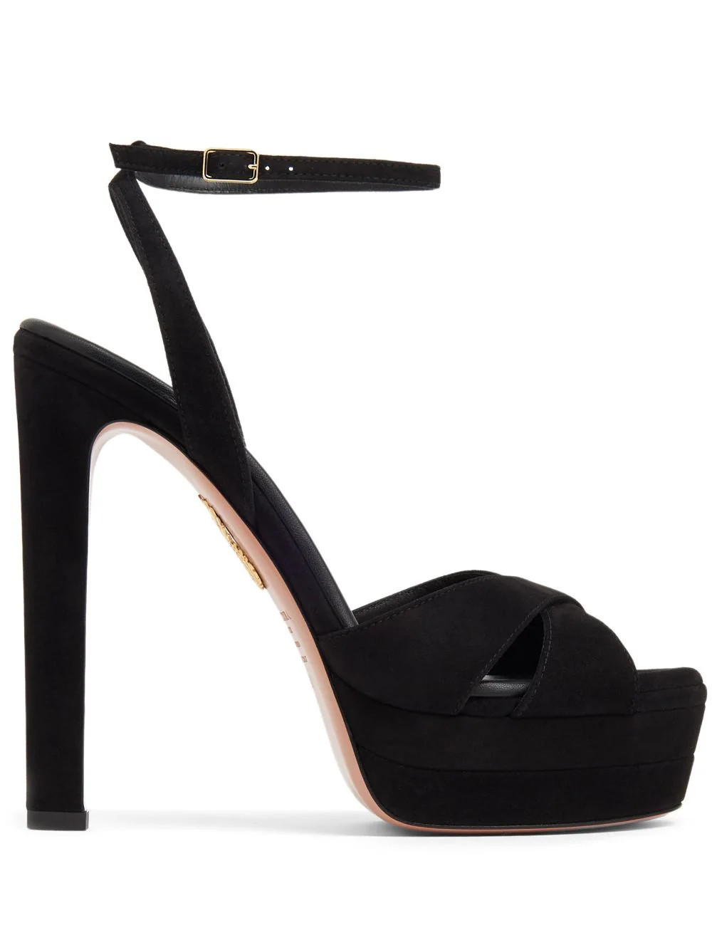 Aquazzura 130mm suede platform sandals - Black | Farfetch Global