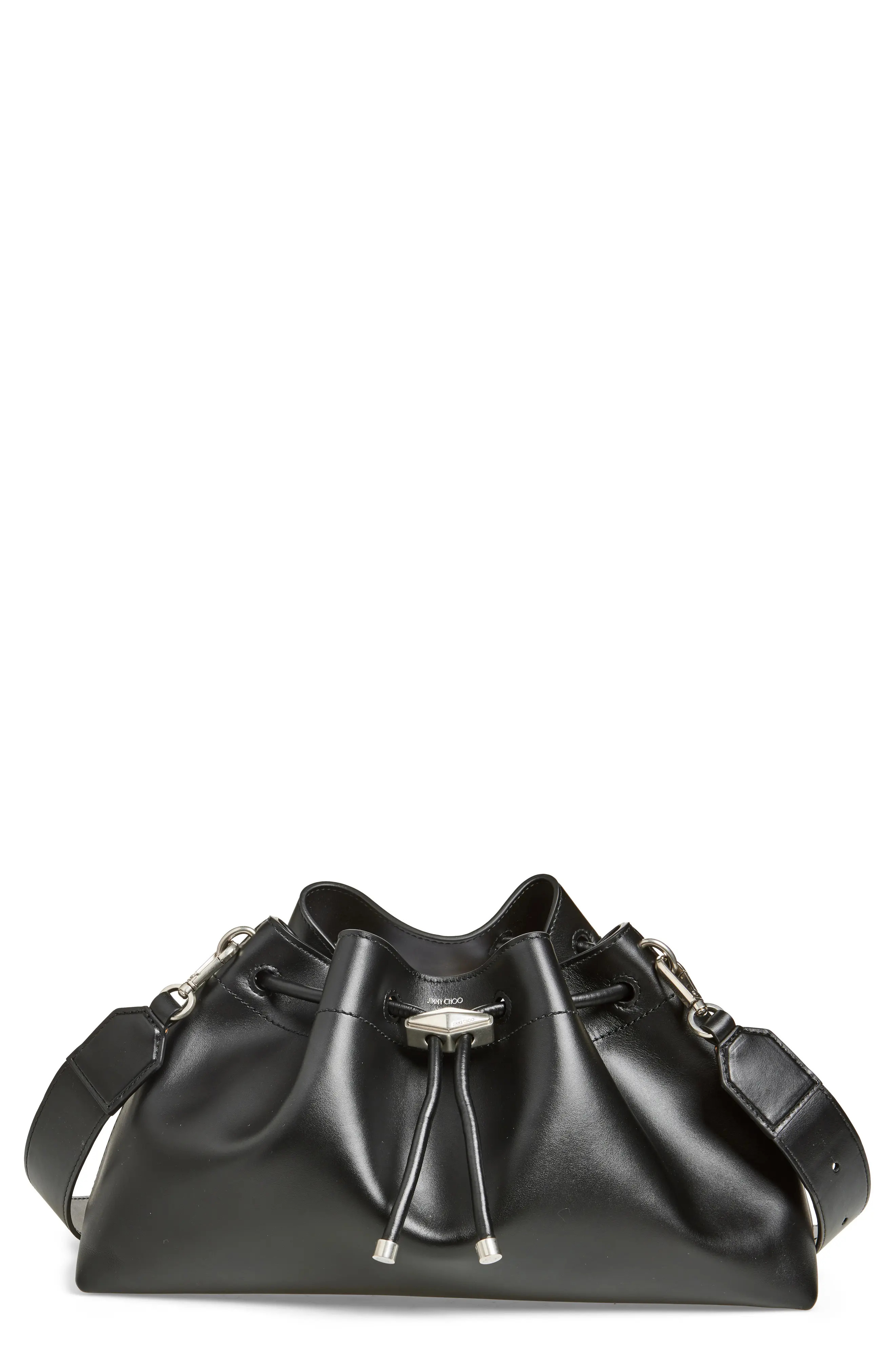 Jimmy Choo Cinch M Leather Bucket Bag in Latte/Gold at Nordstrom | Nordstrom