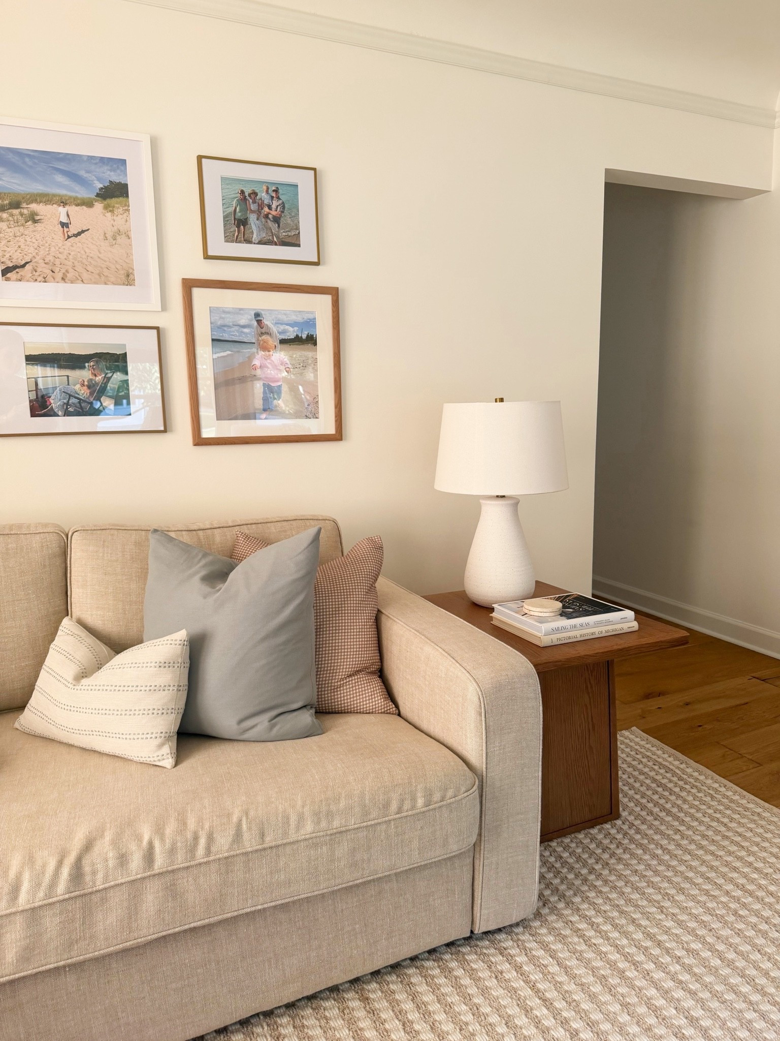 Cottage front living room! Sofa is color Burlap, extra, bench cushion.

#LTKHome