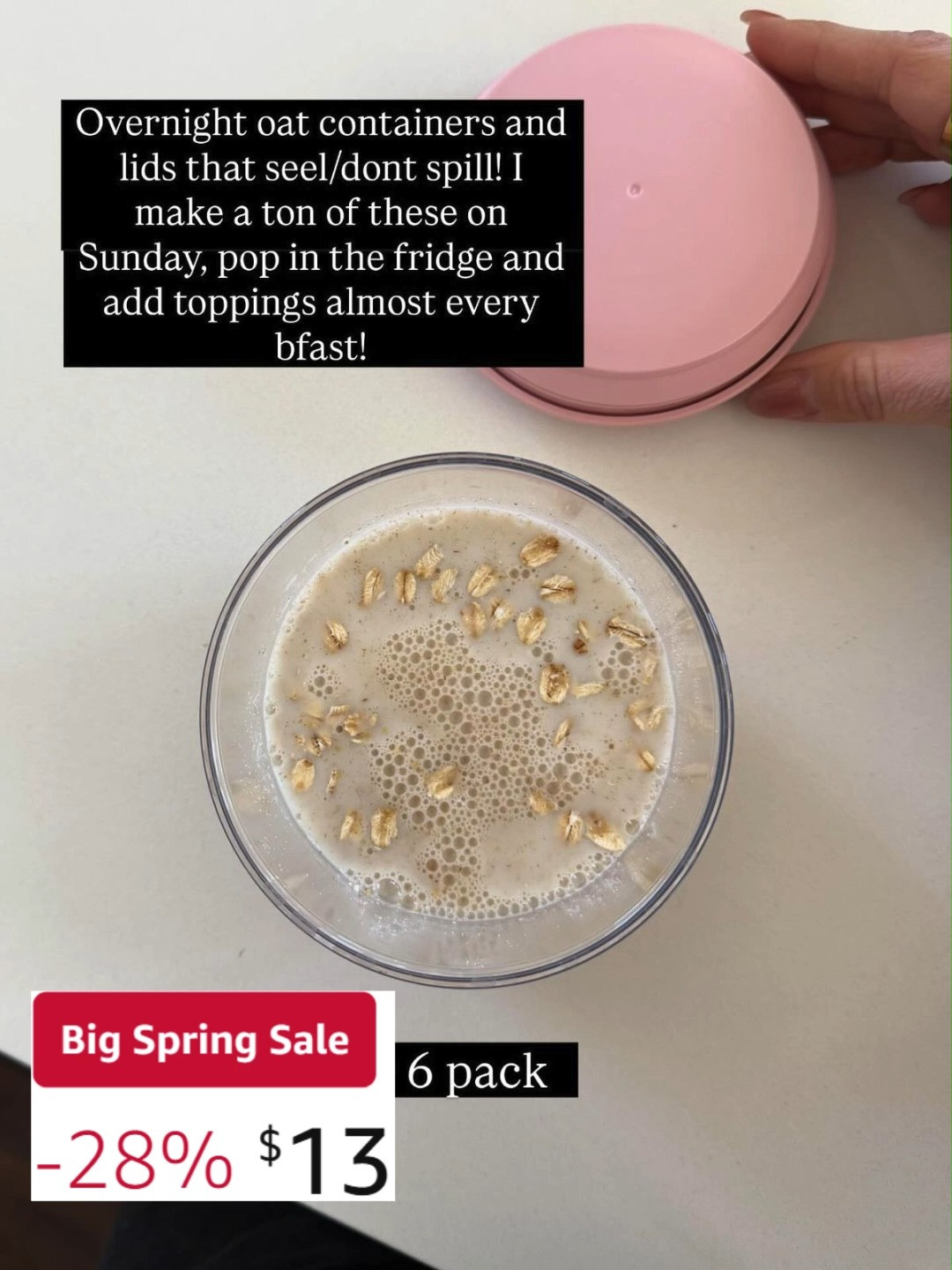 These overnight oat containers make mornings so much easier, with perfectly layered oats ready to grab and go. Healthy, happy breakfasts every day 🥣🍓🌸
#AmazonBigSpringSale #OvernightOatContainers #OvernightOats #MealPrep #AmazonFinds #HealthyBreakfast #FoodStorage #KitchenEssentials #HealthyEating #SpringSale 

 #LTKActive #LTKHome #LTKSaleAlert