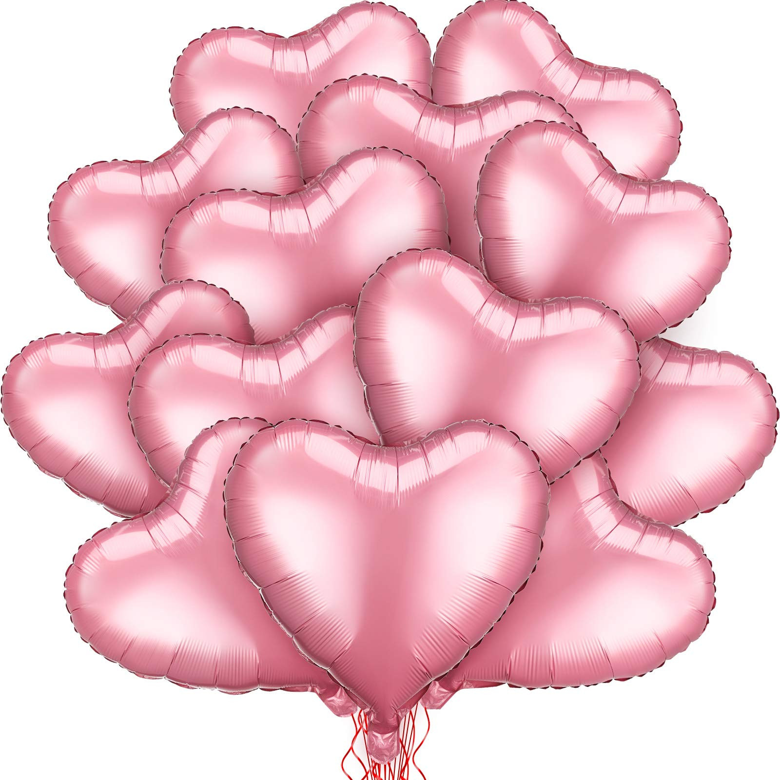 32 Pieces 18 Inch Heart Balloons Heart Shaped Foil Balloons Valentines Day Balloons for Valentine... | Amazon (US)