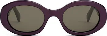 CELINE Triomphe 52mm Oval Sunglasses | Nordstrom | Nordstrom