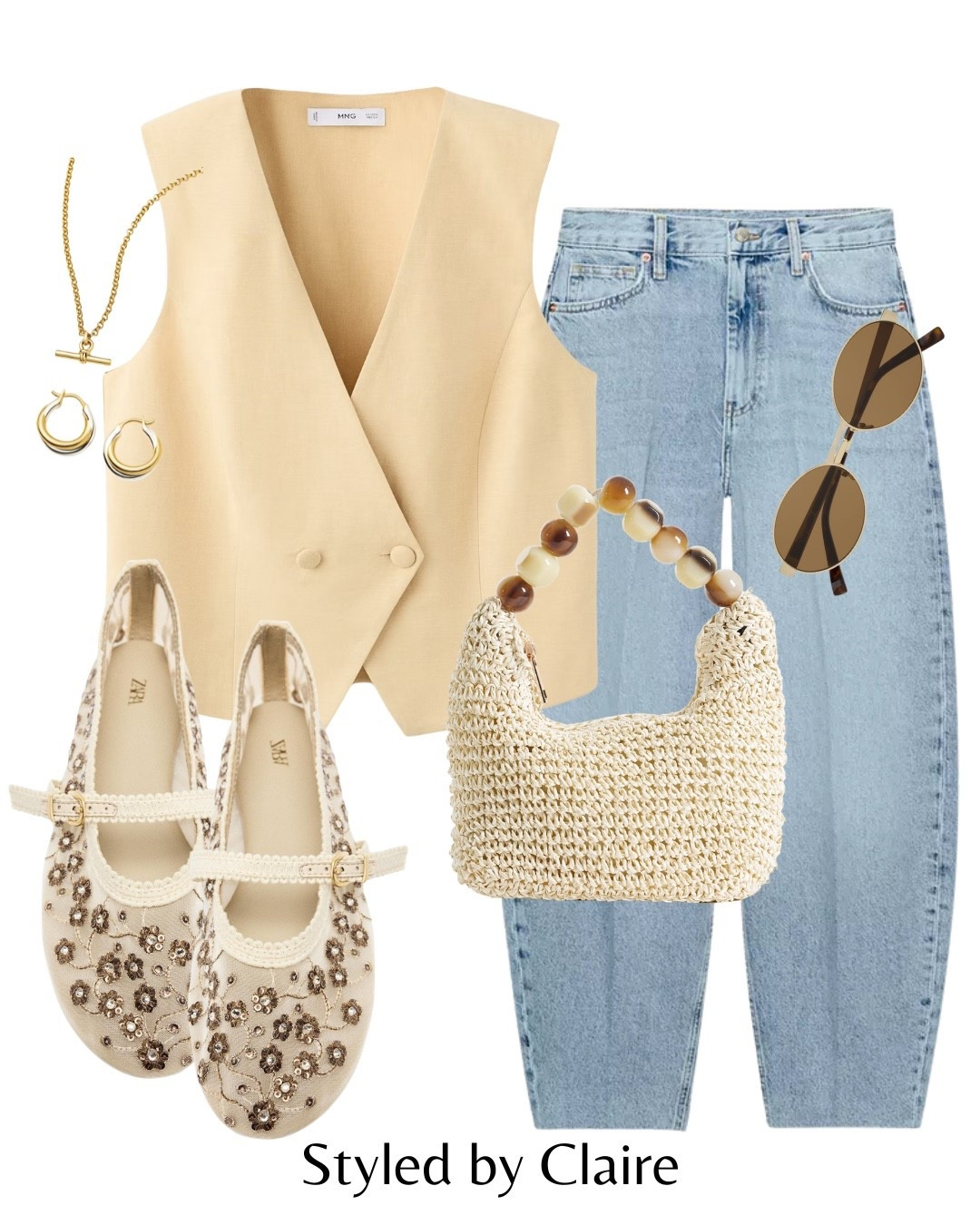 BUTTER YELLOW🥞
Tags: new in mango waistcoat shorts set mustard button tapered Zara light wash ankle jeans mesh ballet flats floral design raffia bag asos beaded handle gold jewelry fashion spring brunch date night inspo outfit ideas chic women’s style city break 

#LTKstyletip #LTKspring #LTKsummer