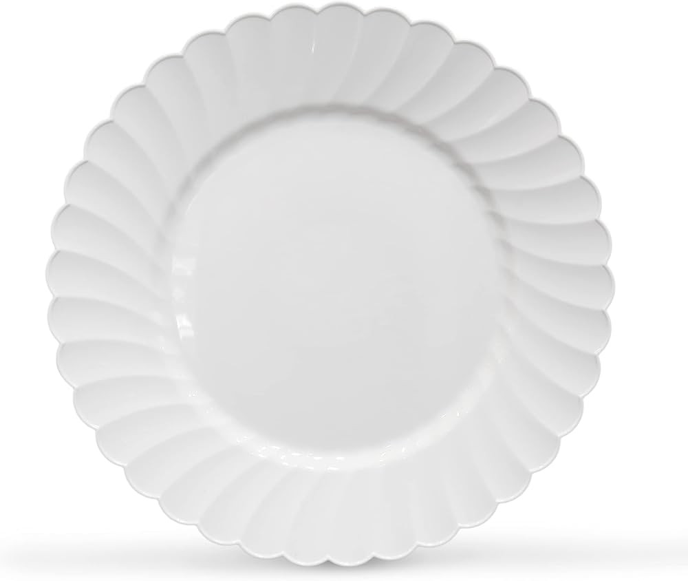 Amazon.com: Premium Hard Plastic Round White Plates – 50 x 9” -Washable & Reusable - Party Su... | Amazon (US)