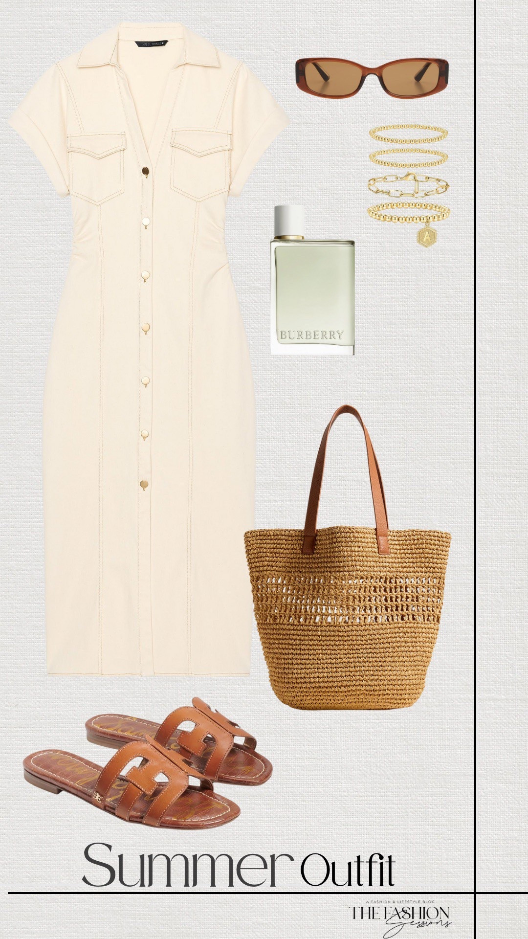 Denim Dress | Sam Edelman Sandal | Woven Tote Bag | Burberry Perfume | Summer Outfit 

#LTKShoeCrush #LTKSeasonal #LTKStyleTip