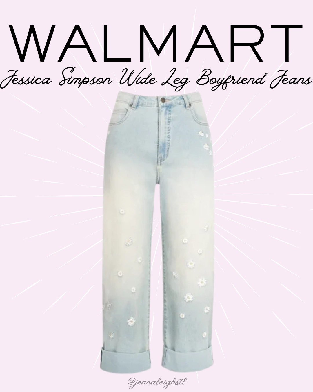Walmart find, love the detail on these Jessica Simpson Zinnia wide leg boyfriend jeans. Such a fun denim style that instantly elevates a casual outfit. 

 #LTKgrwm #LTKSeasonal #LTKMidsize