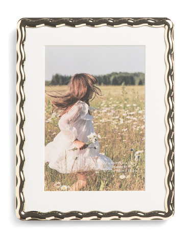 7x9 Matted To 5x7 Wiggle Metal Tabletop Picture Frame | TJ Maxx