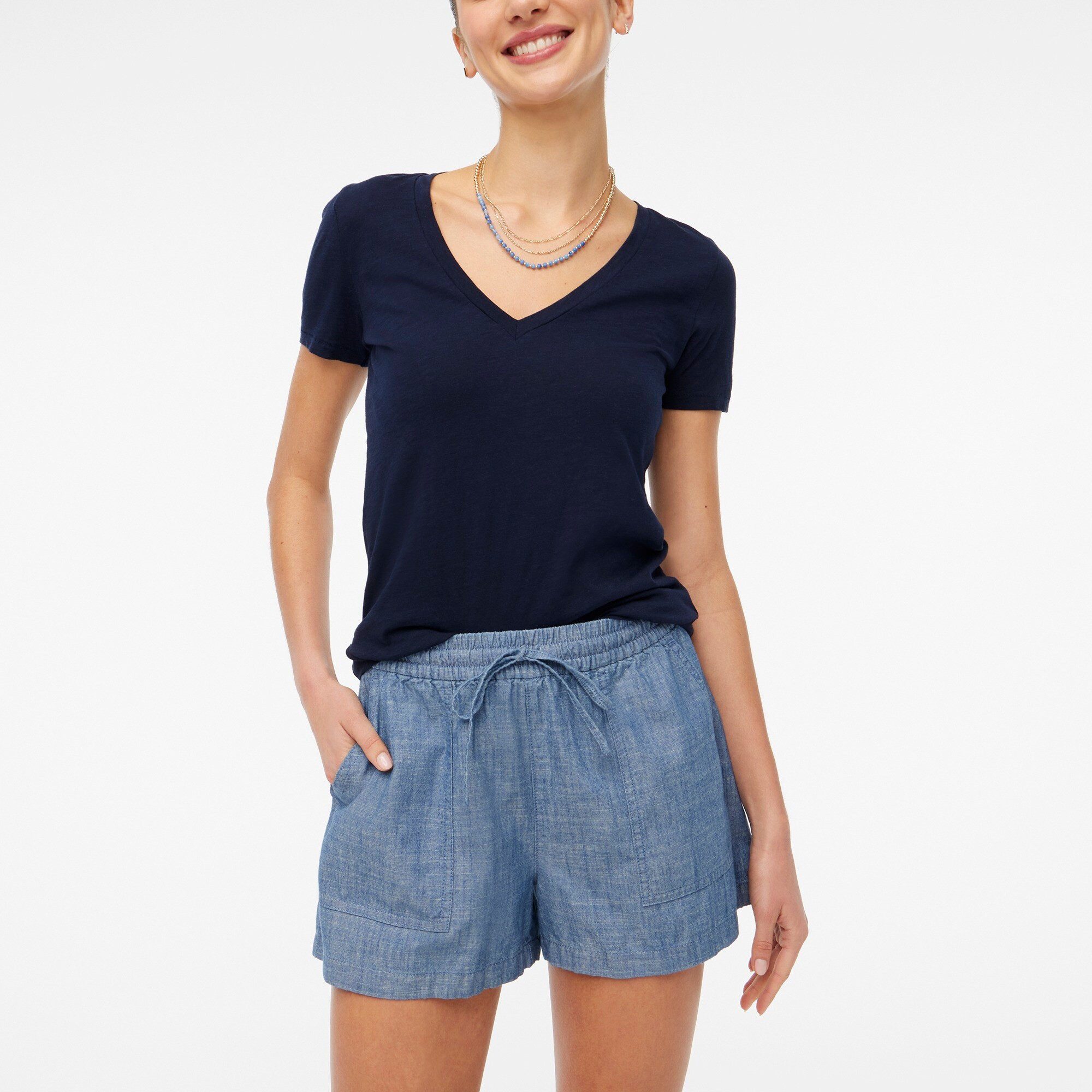 Chambray drawstring short | J.Crew Factory