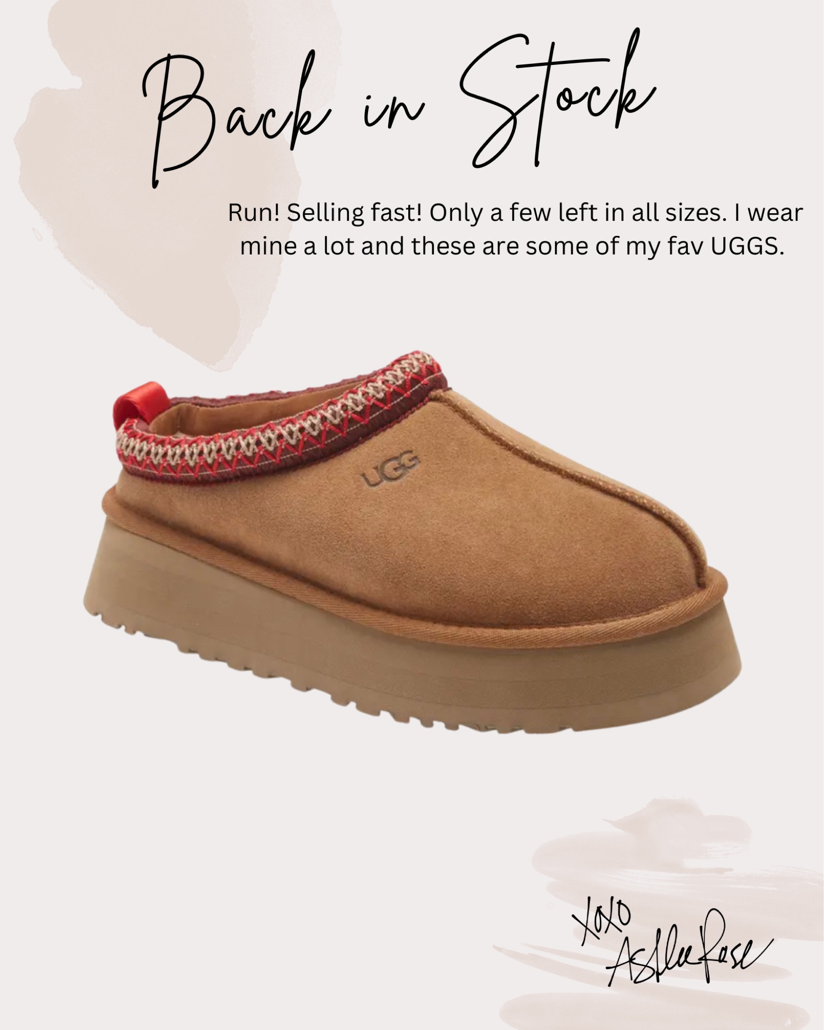 Back in stock in the tan color! 