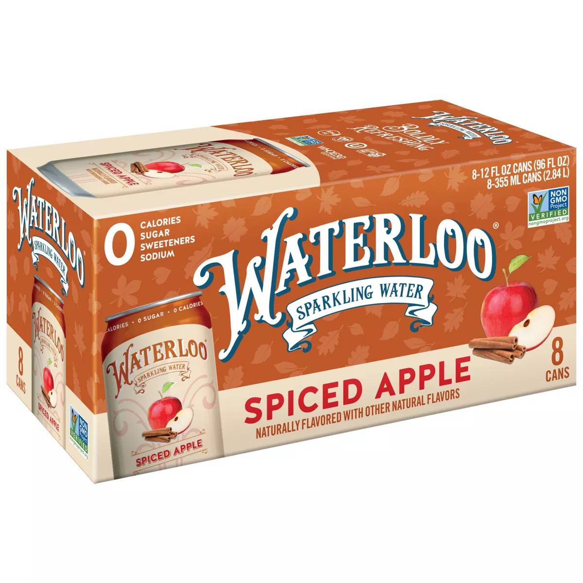 Waterloo Spiced Apple Sparkling Water - 8pk/12 fl oz Cans | Target