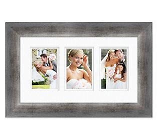 Courtside Market Gala Modern Silver 9x16 Frame, 3-4x6 Photos | QVC
