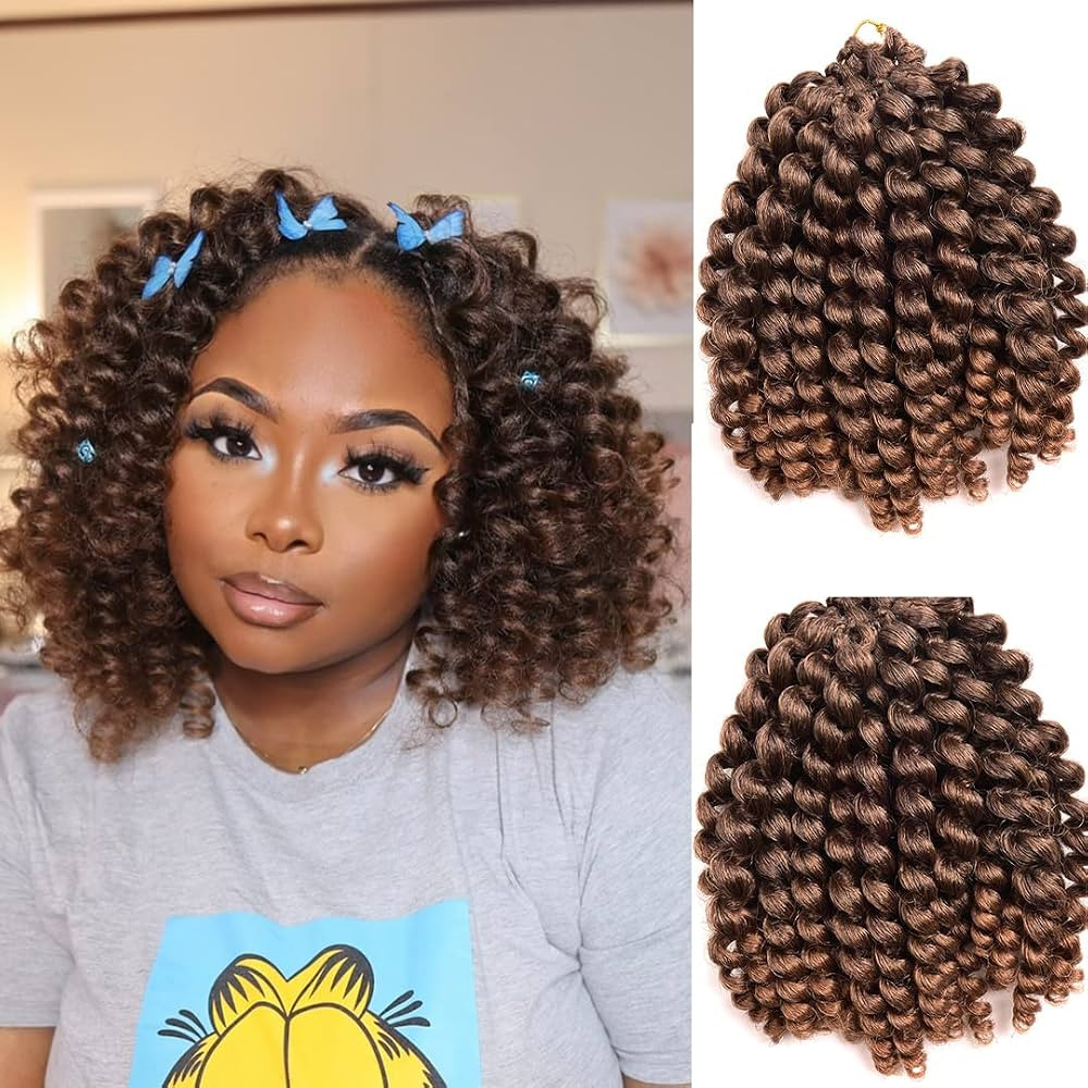 Jamaican Bounce Crochet Hair - Wand Curl Crochet Hair for Women, Soft & Bouncy Jamaican Bounce Cu... | Amazon (US)