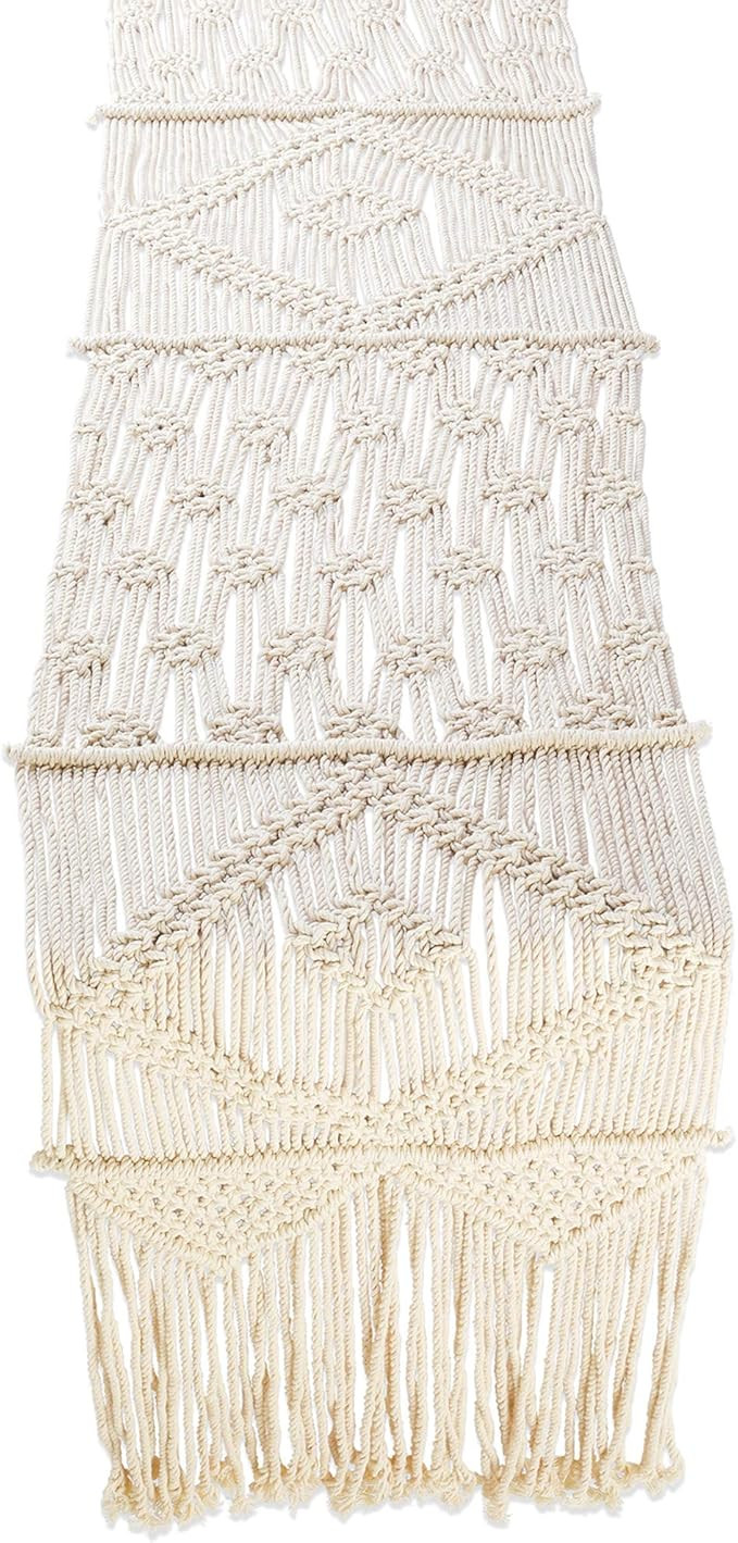 Folkulture Macrame Table Runner 108 Inches Long, Boho Fall Table Runner for Bohemian Rustic Weddi... | Amazon (US)