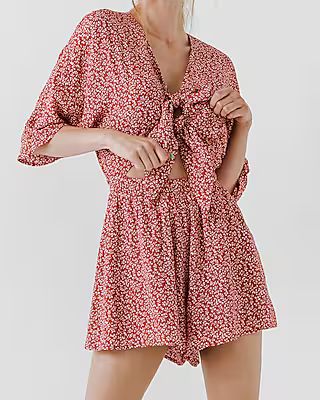 La'Ven Floral Tied Romper | Express