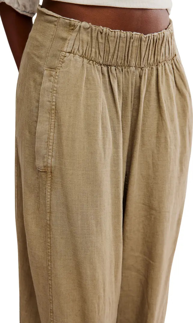 Days End Pull-On Linen Blend Wide Leg Pants | Nordstrom