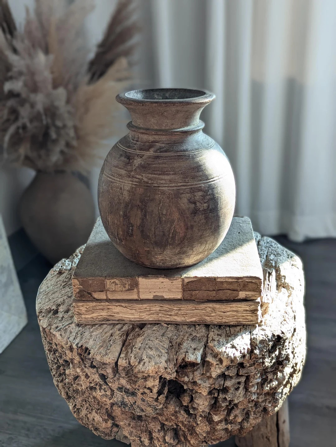 Vintage Wood Water Pot - Etsy | Etsy (US)