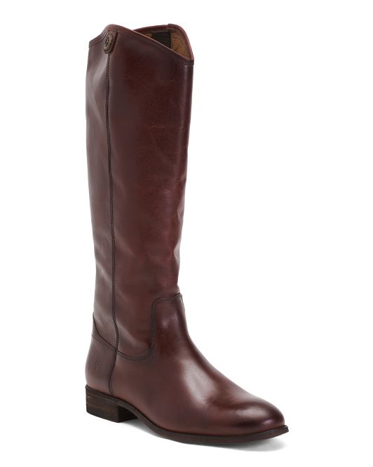 Leather Melissa Button Knee High Boots | TJ Maxx