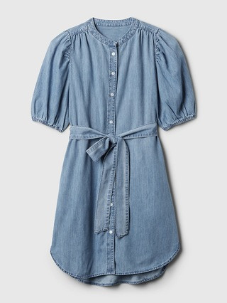 Puff Sleeve Denim Mini Dress | Gap (US)