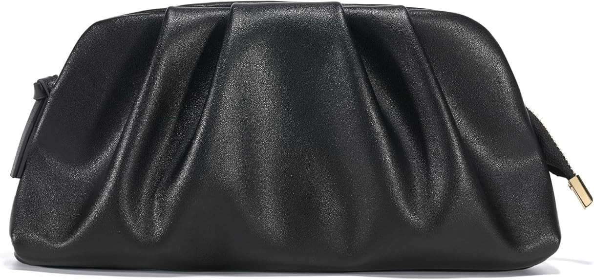 SWEETV Dressy Vegan Leather Clutch Purse for Women Formal, Soft Pleated PU Evening Clutch for Wed... | Amazon (US)