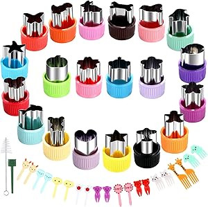 Vegetable Cutter Shape Set, Mini Cookie Cutters,Biscuit Cutter to Decorate Food, Children's Bakin... | Amazon (US)