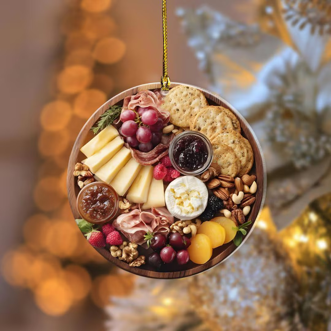 Personalized Charcuterie Board Ornament – Custom Name Food Cheese Meat Christmas Tree Decoratio... | Etsy (US)