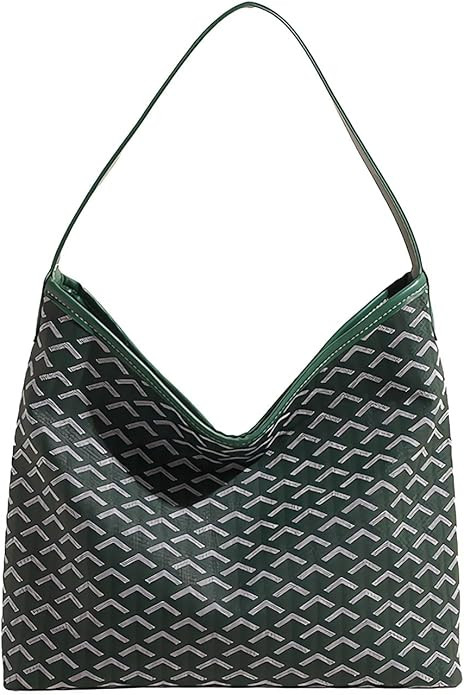 Geometric pattern shoulder bag, large capacity shoulder bag, brown trim, stylish women's crossbod... | Amazon (US)