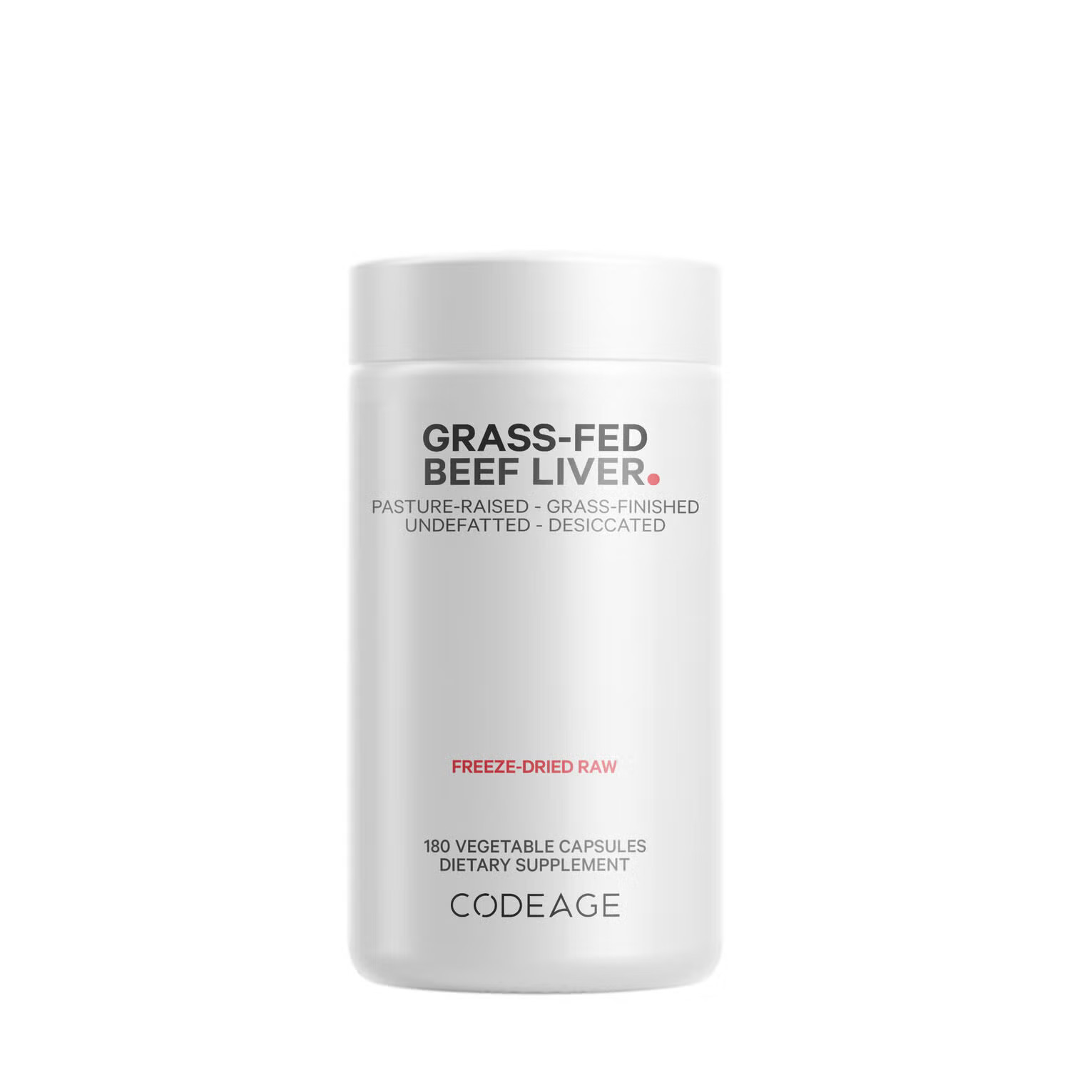 Grass-Fed Beef Liver - 180 Capsules (60 Servings) | GNC