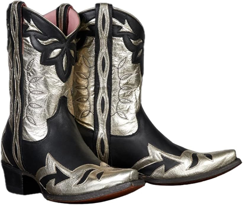 Lane Women's Dime Store Cow Jet Western Boot Snip Toe Black 10 M US | Amazon (US)