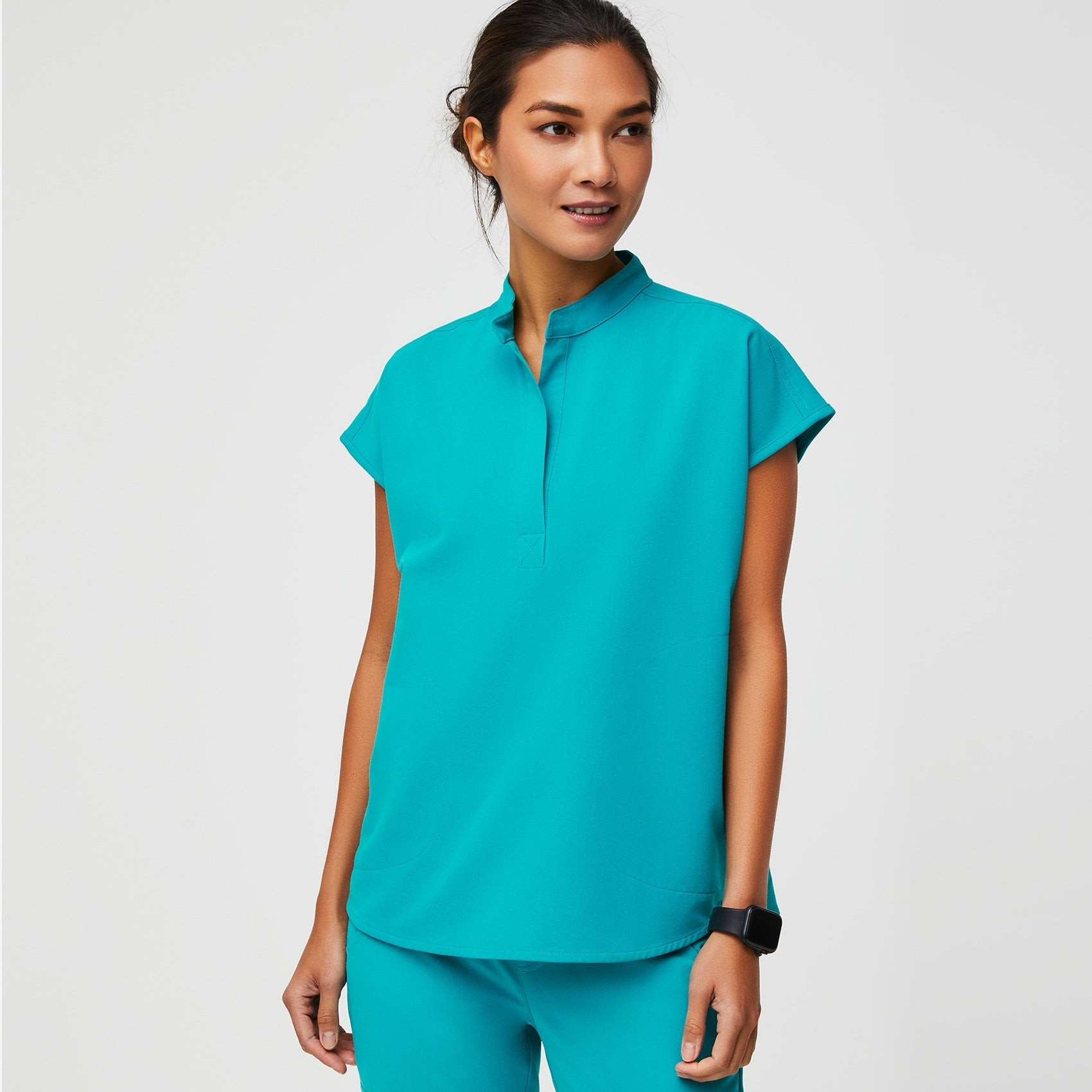 Women's Rafaela Oversized Scrub Top - Teal · FIGS | FIGS