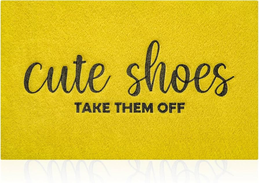 Spring Door Mats for Home Entrance Funny Front Door Mats Cute Shoes Take Them Off Heavy Duty Easy... | Amazon (US)