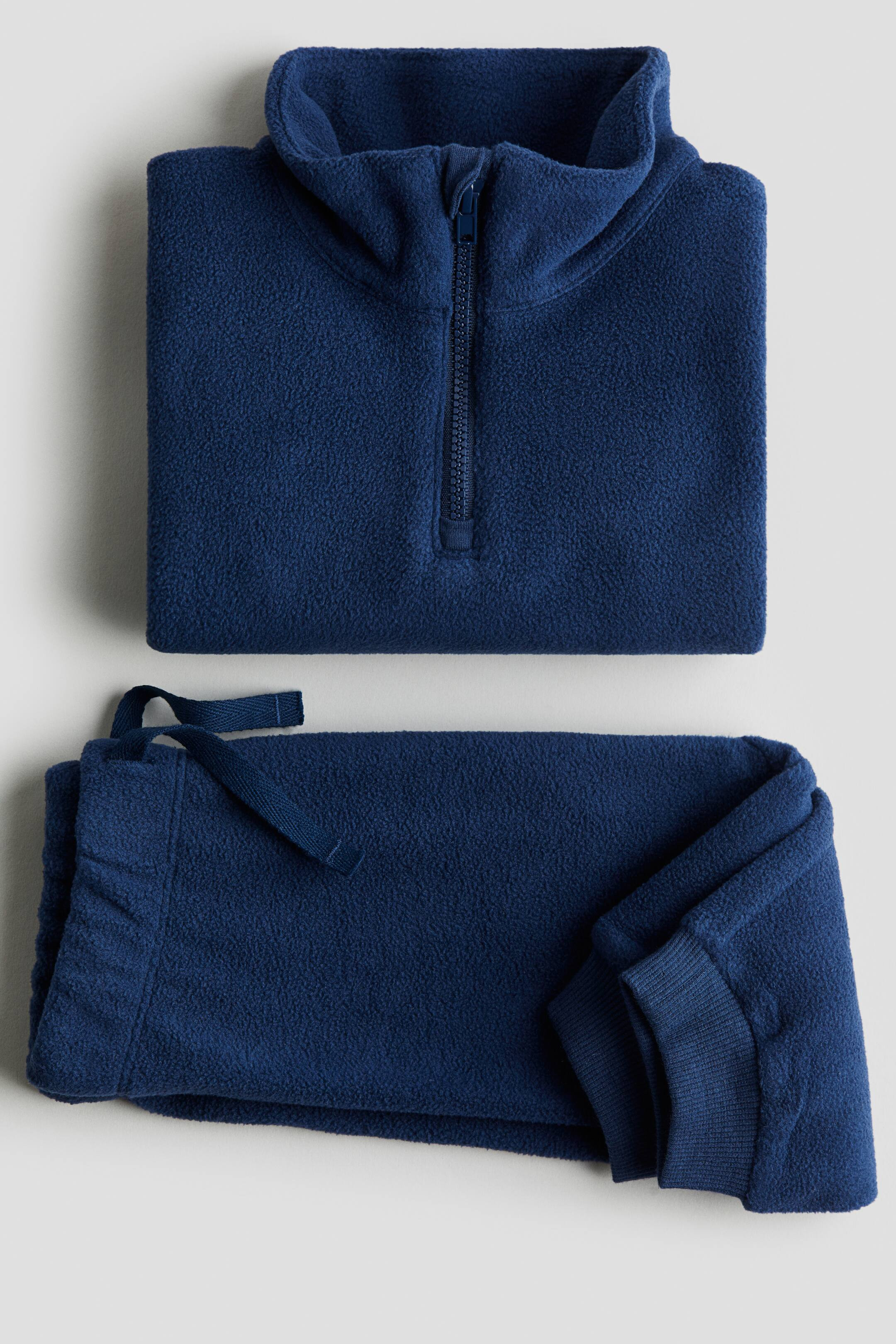 2-piece Fleece Set - Navy blue - Kids | H&M US | H&M (US + CA)
