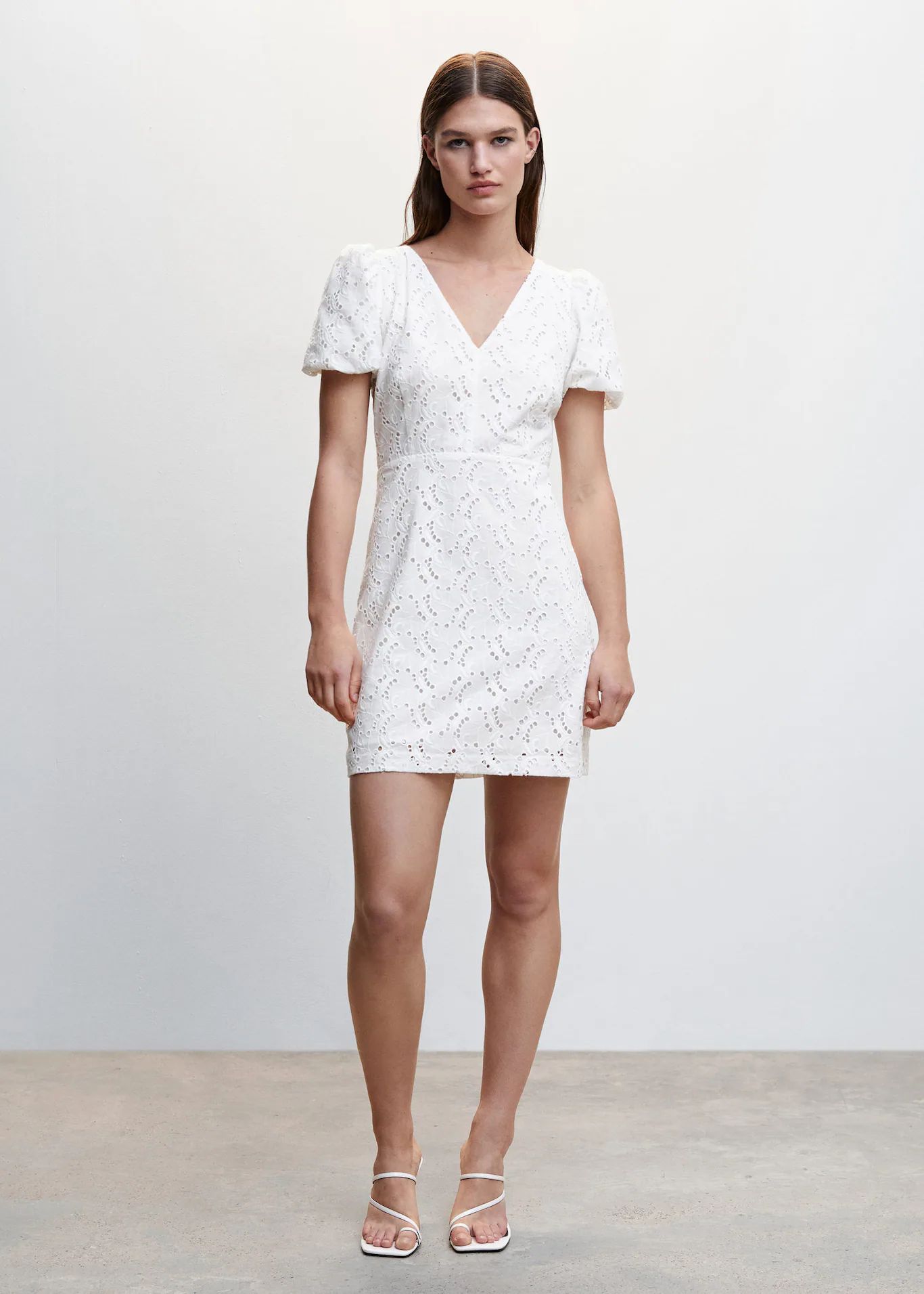 Cotton cross back dress | MANGO (US)