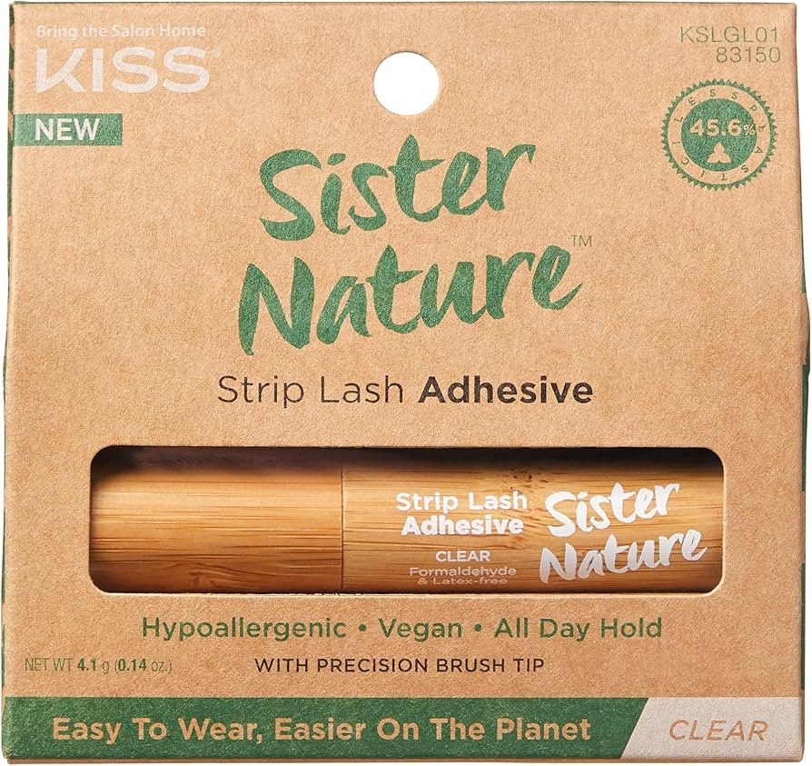 KISS Sister Nature, Lash Glue, Strip Lash Adhesive, Clear, includes 1 Lash Adhesive, Long Lasting... | Amazon (US)