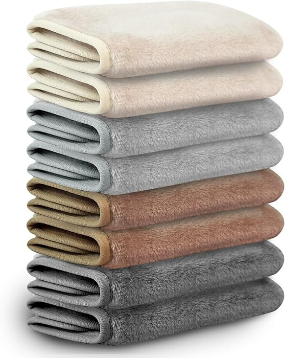 Nugilla Makeup Remover Cloths, 8 Pack Reusable Face Wash Cloths, Soft Microfiber Face Cloth for W... | Amazon (US)